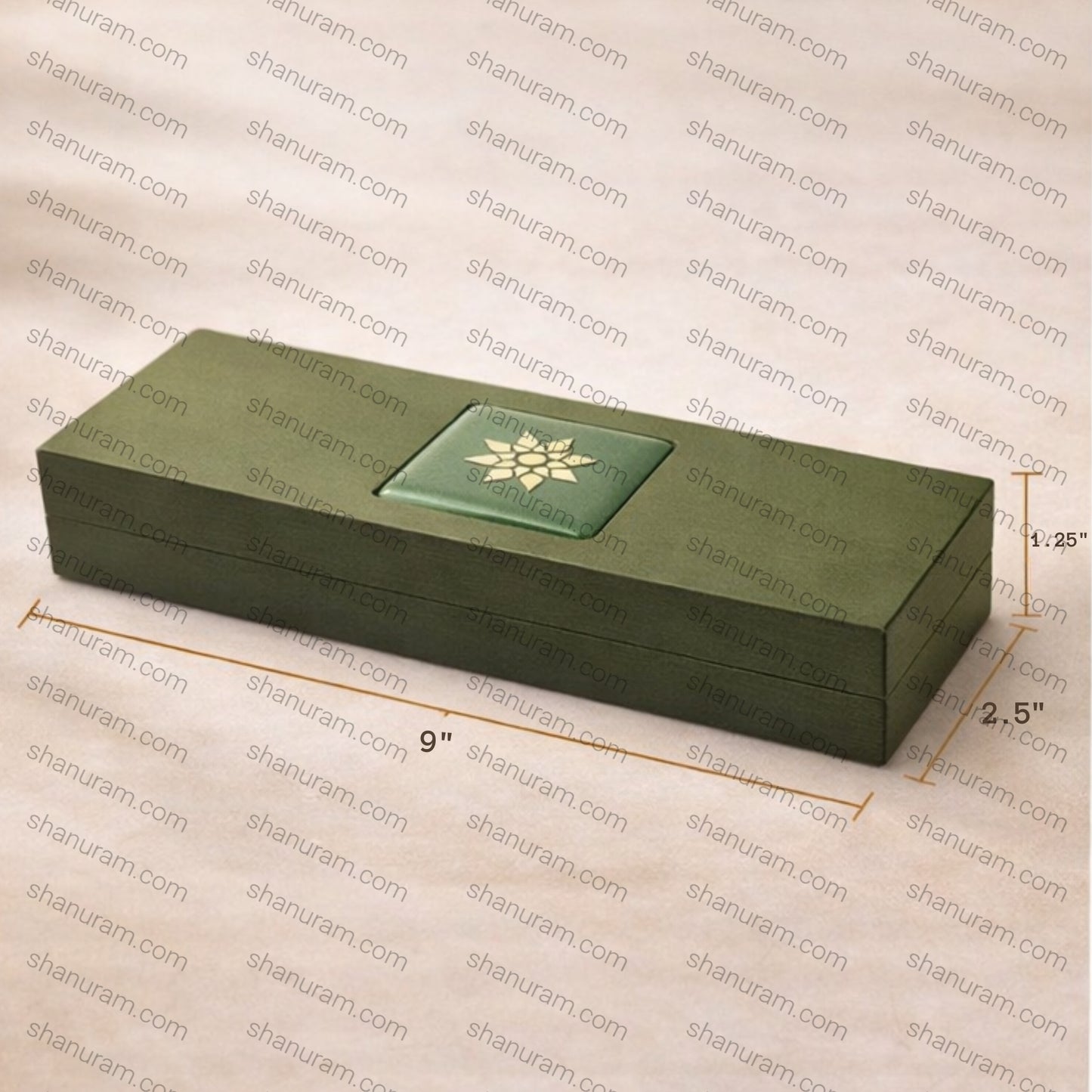 SCJ Luxury Green Chain Box – Premium Velvet Jewellery Chain Storage Box