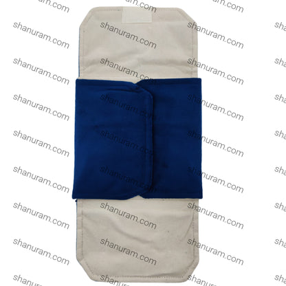Navy Blue Suede Fabric Large Necklace Set Folder