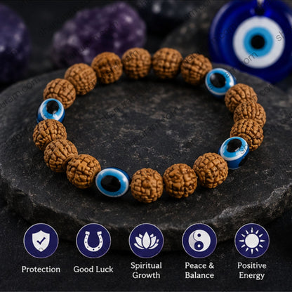 Natural Evil Eye Bracelet – Protection, Good Luck & Positive Energy Bracelet