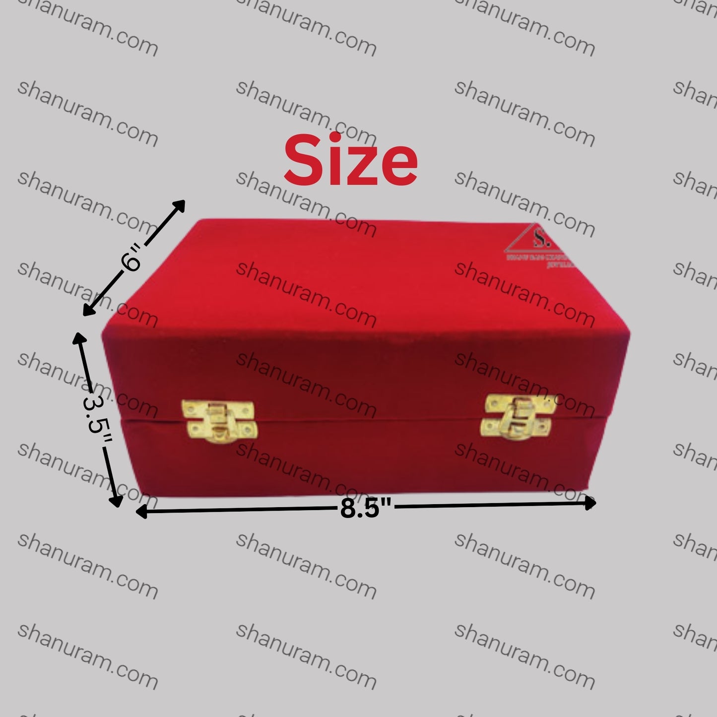 Red Velvet Double Silver Plated Glass Box