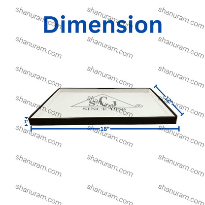 Crocodile White Rexine Fabric Jewellery Display Tray( Large)