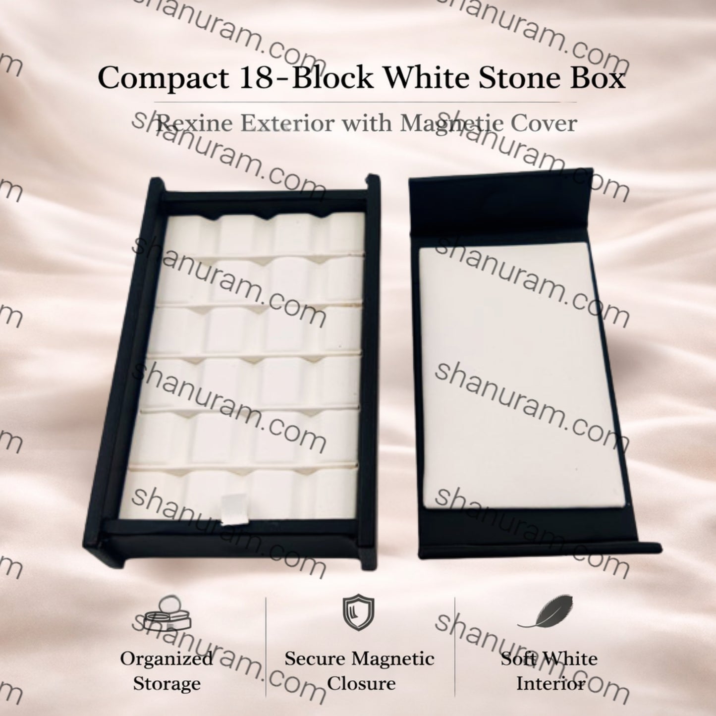 18 Block White Stone Box
