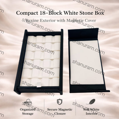 18 Block White Stone Box