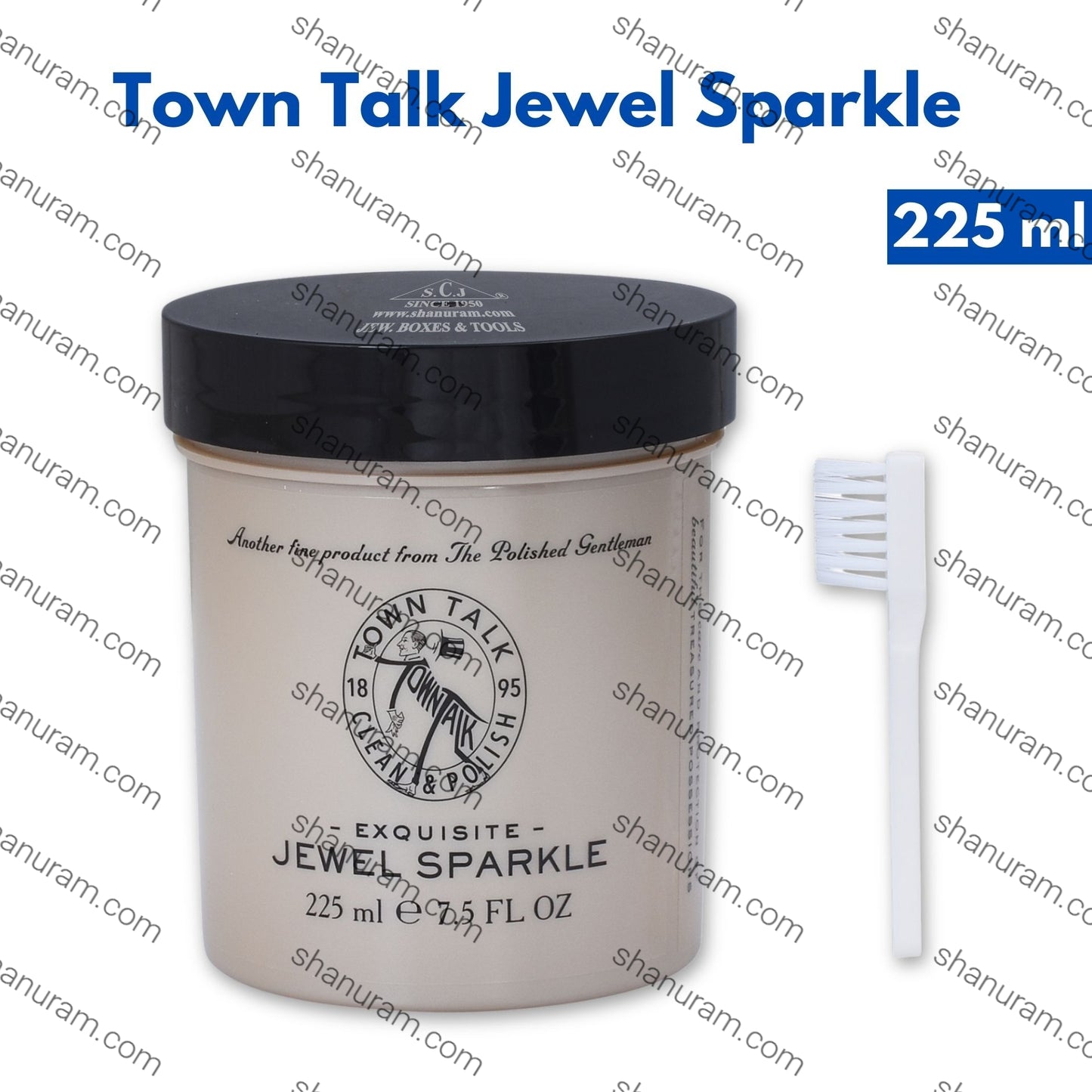 Town Talk Jewel Sparkle Liquid Cleaner | Gold & Precious Stone Jewellery Bath - 225ml