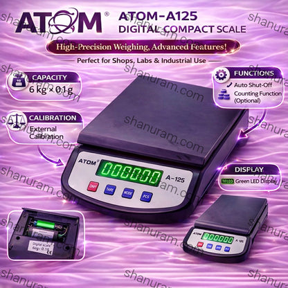 Atom-A125 Digital Compact Scale 6kg × 0.1g