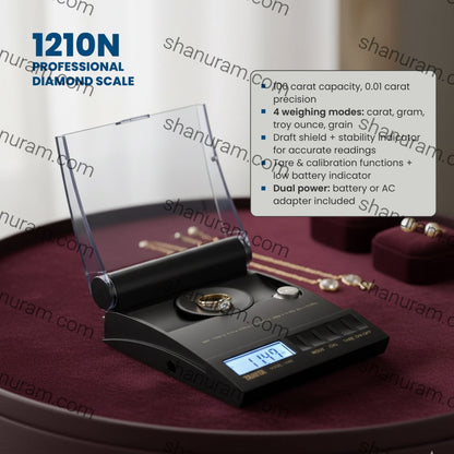 Tanita 1210N Digital Jewellery Scale – 20g x 0.002g | High-Precision Carat & Gram Weighing Scale