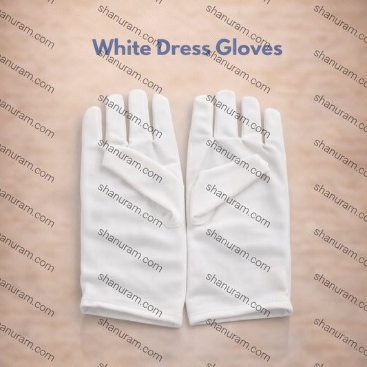 Poleyester Fiber White Gloves