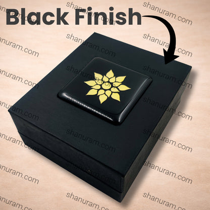Premium Black Finish Pendant Box with Velvet Interior & Pendant Hooks