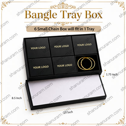 Premium Multipurpose Jewelry Tray Box with Custom Logo | Hard Cardboard Bangle, Chain & Jewelry Storage Display Box