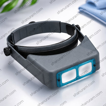 OptiVISOR Optical Glass Binocular Magnifier Headband | Professional Precision Magnifying Visor for Jewelry, Watch Repair, Engraving & Crafts