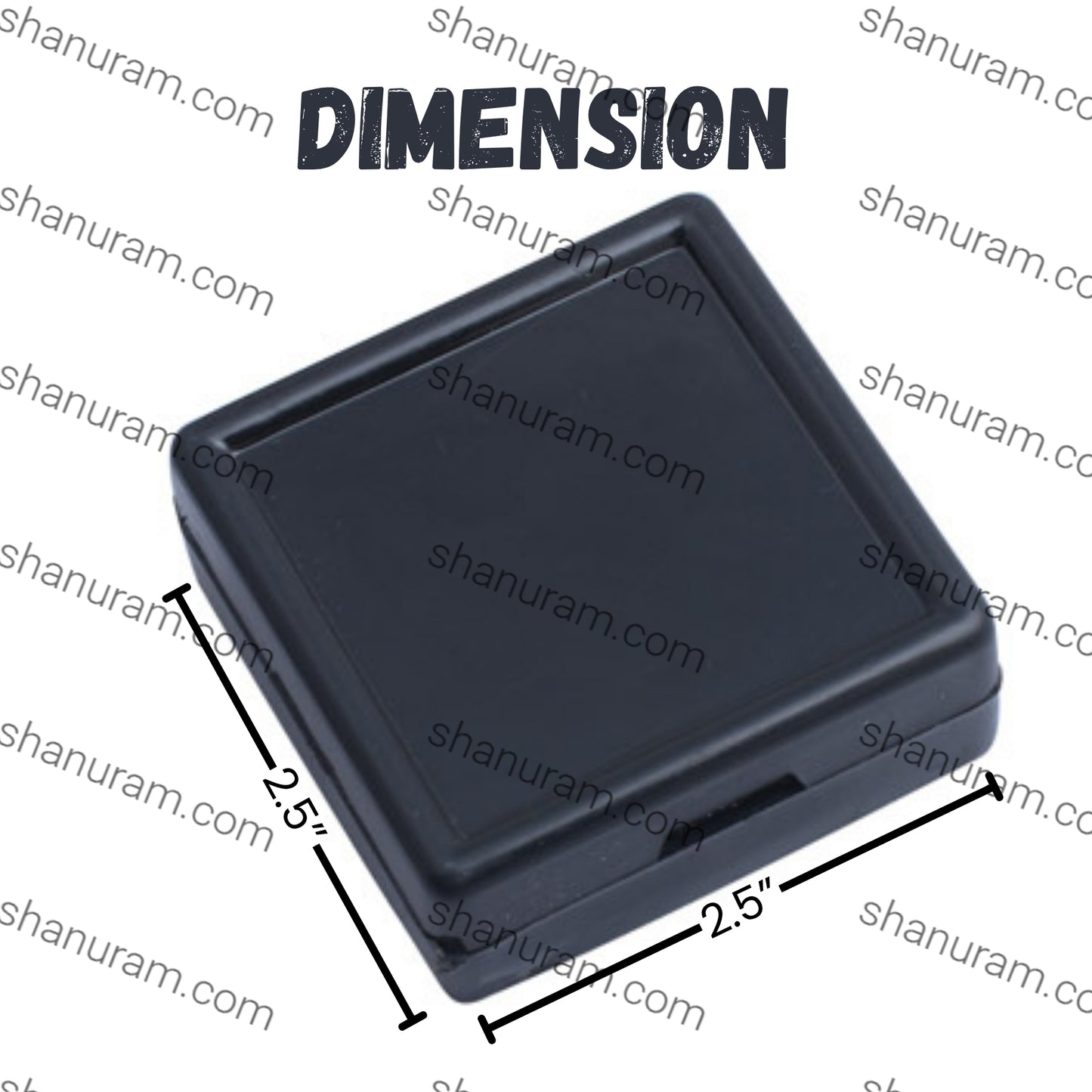 Gem Stone Box Black 20 piece/pack 2.5*2.5 (inch)