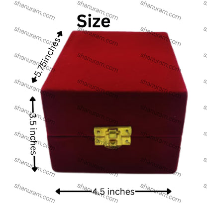 Red Velvet Single Silver Plated Glass Box
