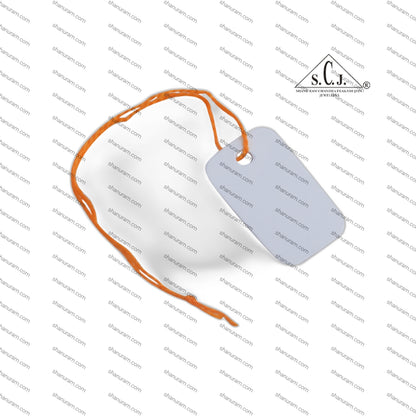 White Paper Price Tags with Thread (Pack of 10 Bunches) | Price Tag with Orange Thread