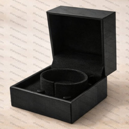 SCJ Luxury Black Single Bangle Box – Premium Velvet Jewellery Storage Box