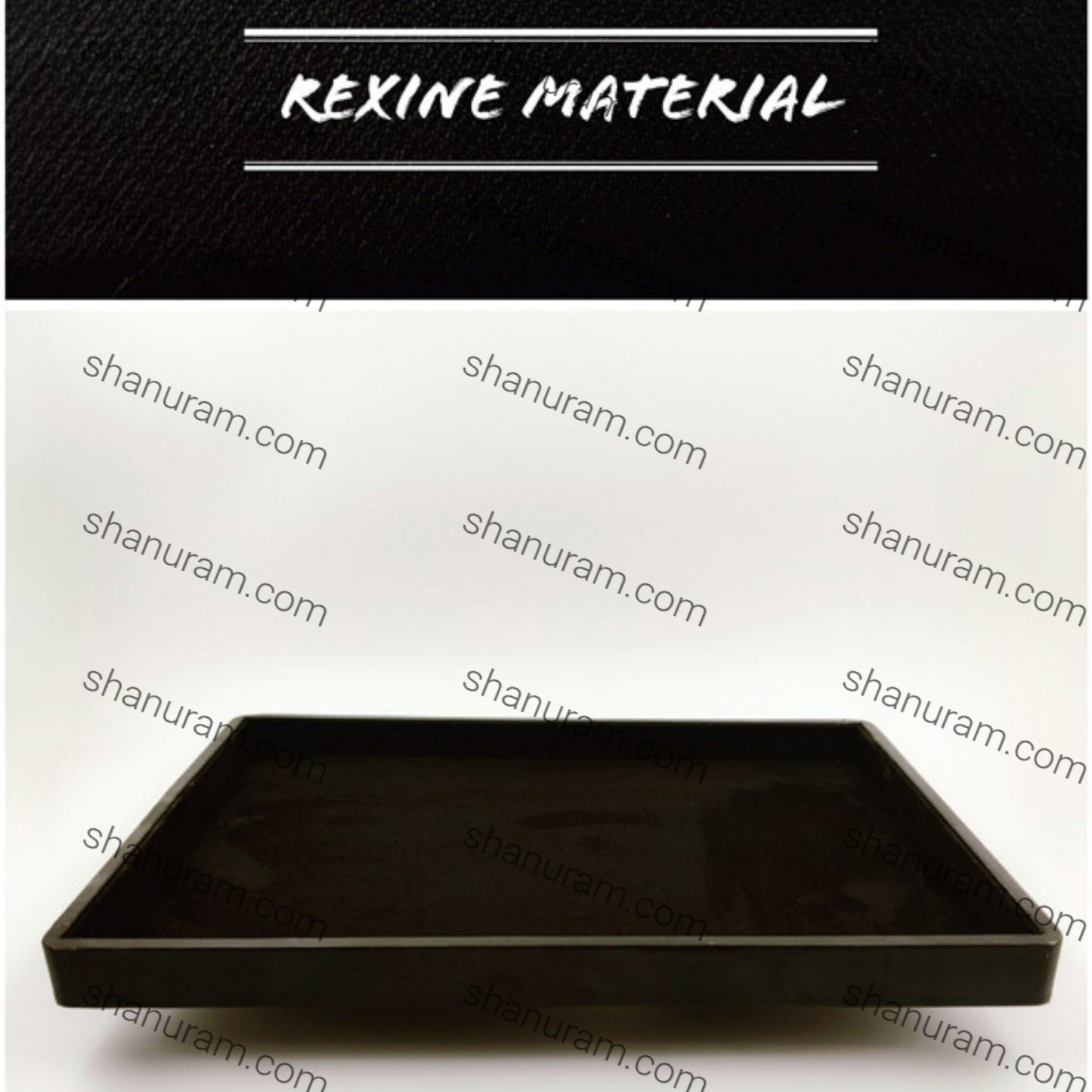 Rexine Black Suede Fabric Jewellery Display Tray