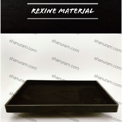 Rexine Black Suede Fabric Jewellery Display Tray