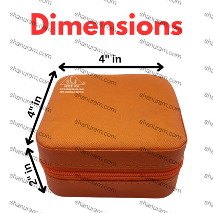 Orange Premium Multi-Function Jewellery Organizer Case for Earrings, Chains & Rings
