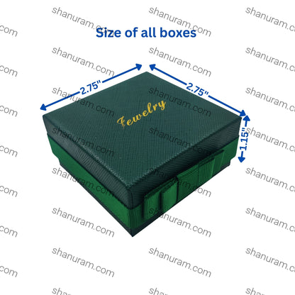 Premium Earring Jewelry Gift Boxes – 2.75" Square Packaging with Ribbon