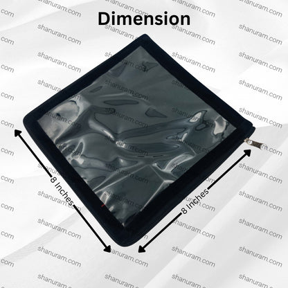 Square Black Velvet Necklace Set Zipper Folder
