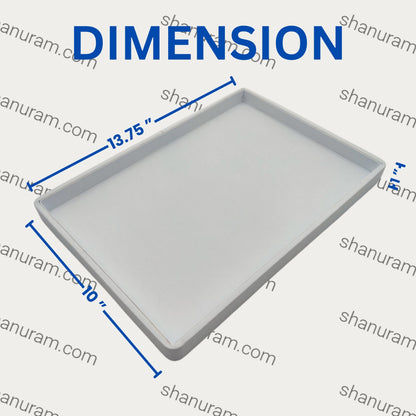 Large White Rexine Tray