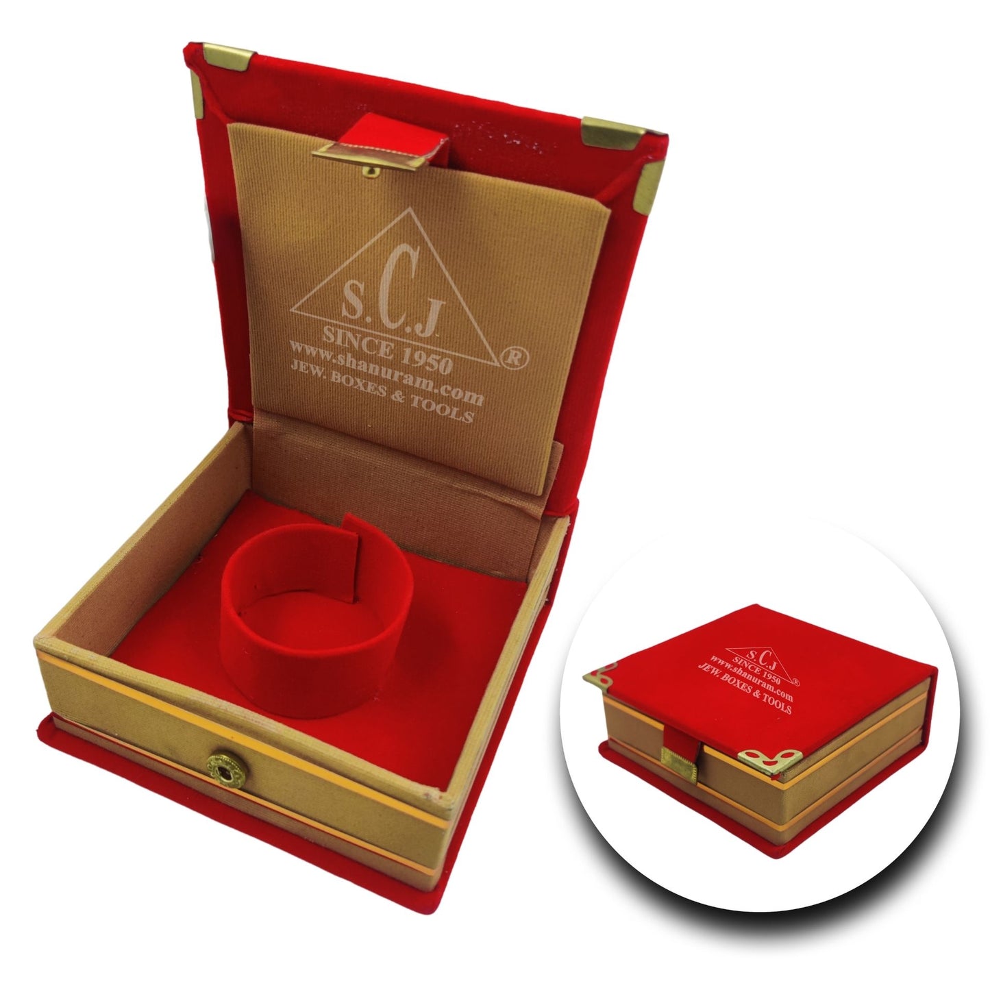 Traditional Velvet Single Bangle Box (NGP) | Bangle Jewellery Box