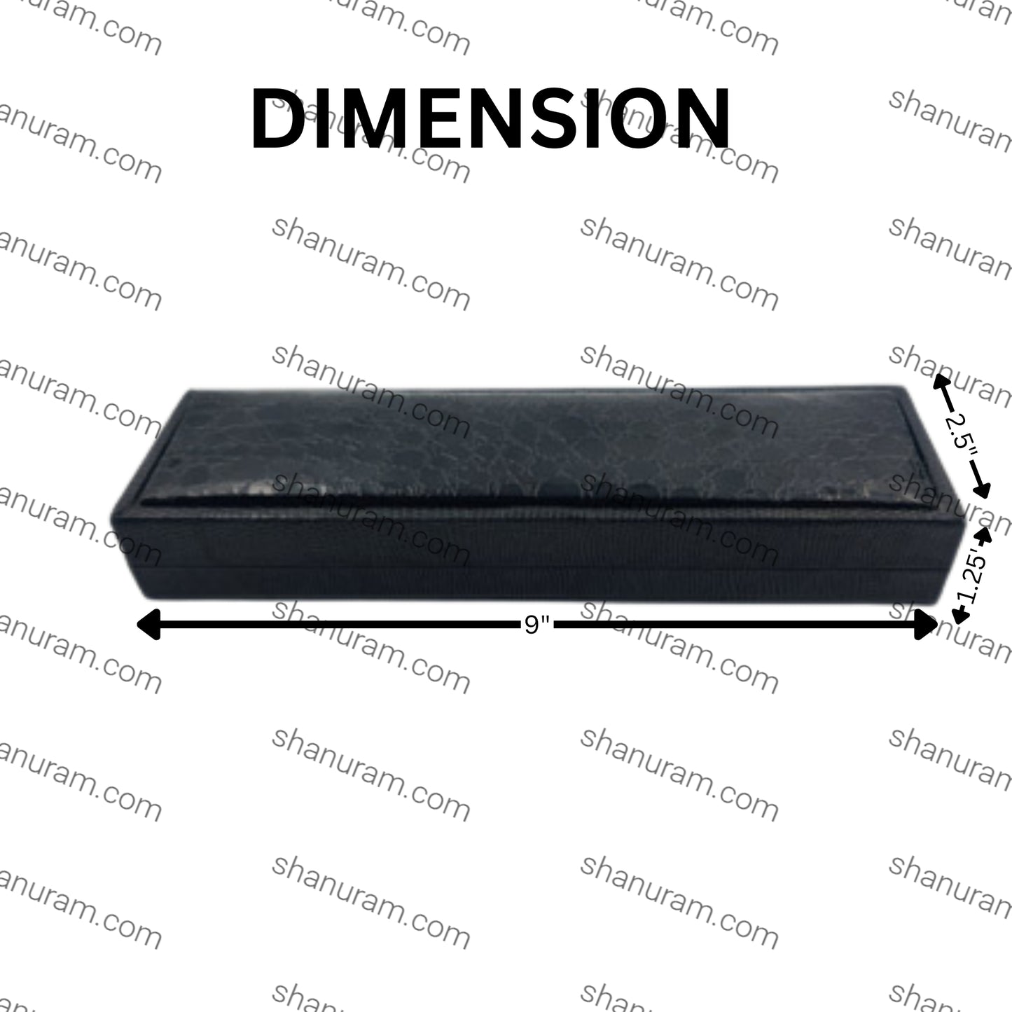 Black Crocodile Texture Small Chain Box
