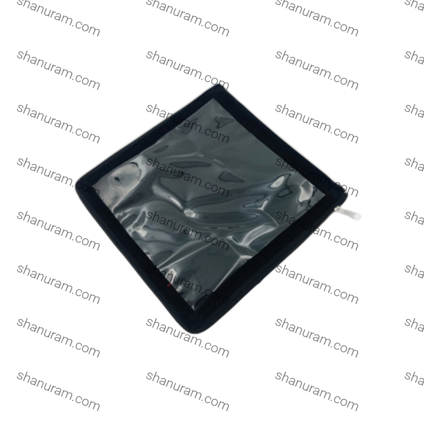 Square Black Velvet Large Necklace Set Zipper Folder