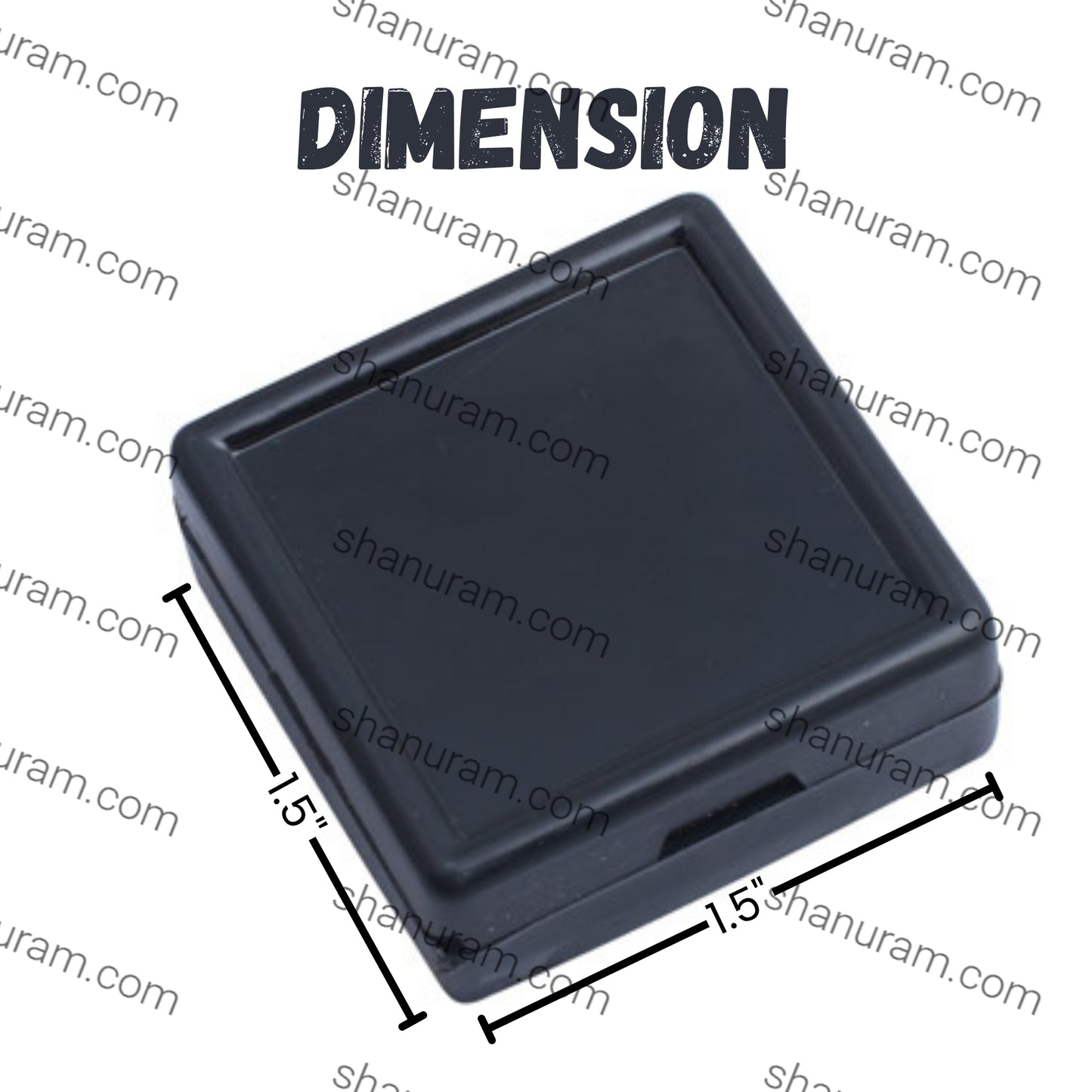Gem Stone Box Black 20 piece/pack 1.5*1.5 (inch)
