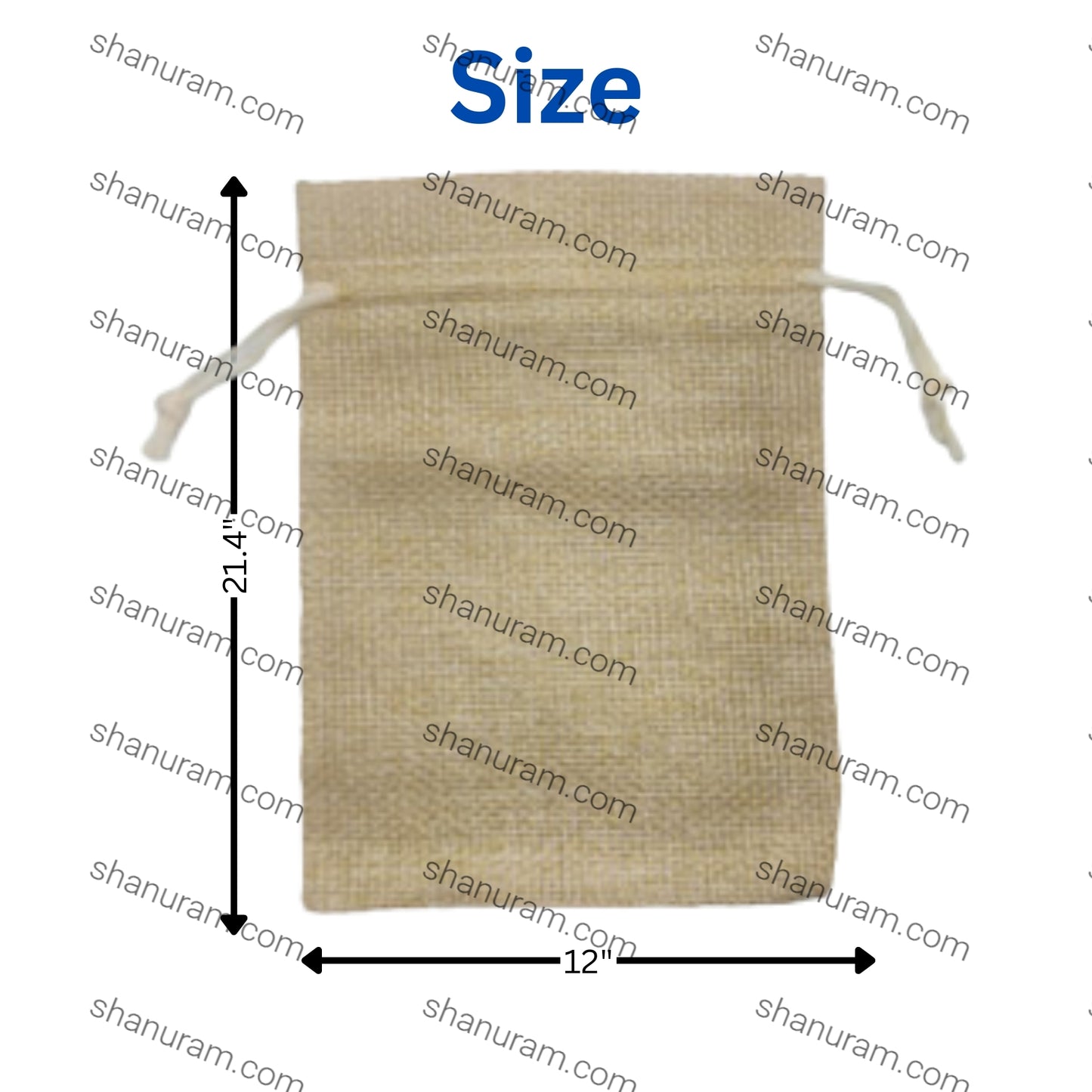 SCJ Jute Pouch – Eco-Friendly Small Jute Bags for Gift, Jewelry, Packaging (12" x 21.4" Inches, 50 pcs)