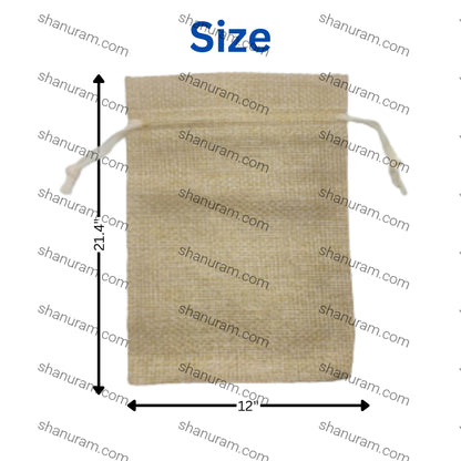 SCJ Jute Pouch – Eco-Friendly Small Jute Bags for Gift, Jewelry, Packaging (12" x 21.4" Inches, 50 pcs)