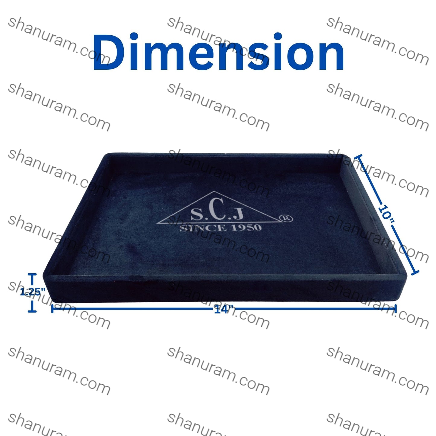 Black Suede Fabric Jewellery Display tray(Long Height)