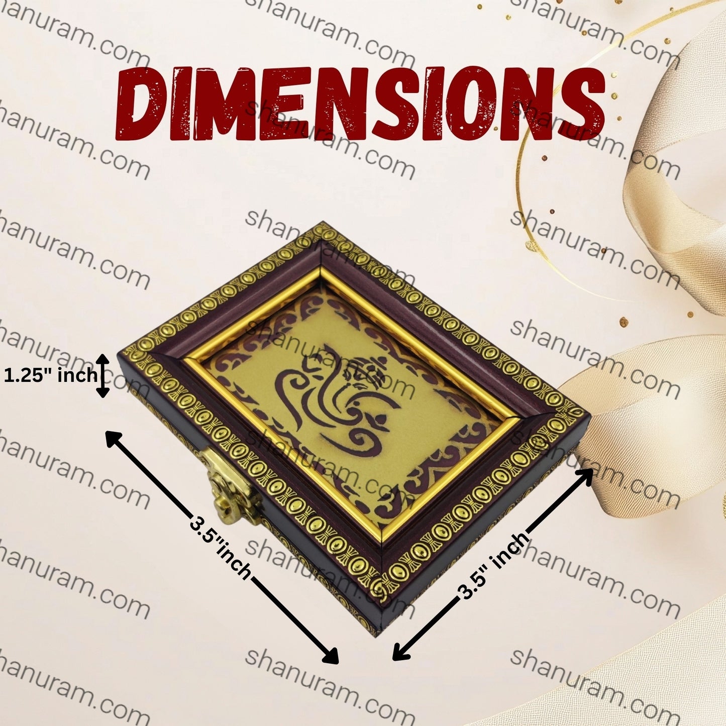 Premium 10g Red Wooden 1-Coin Square Box (Pack of 10) | Elegant Ginni Gift Box for Silver & Gold Coins