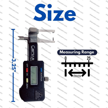 SCJ Electronic Digital Jewelry Micrometer Caliper With measuring range 0-25mm / 0-1"