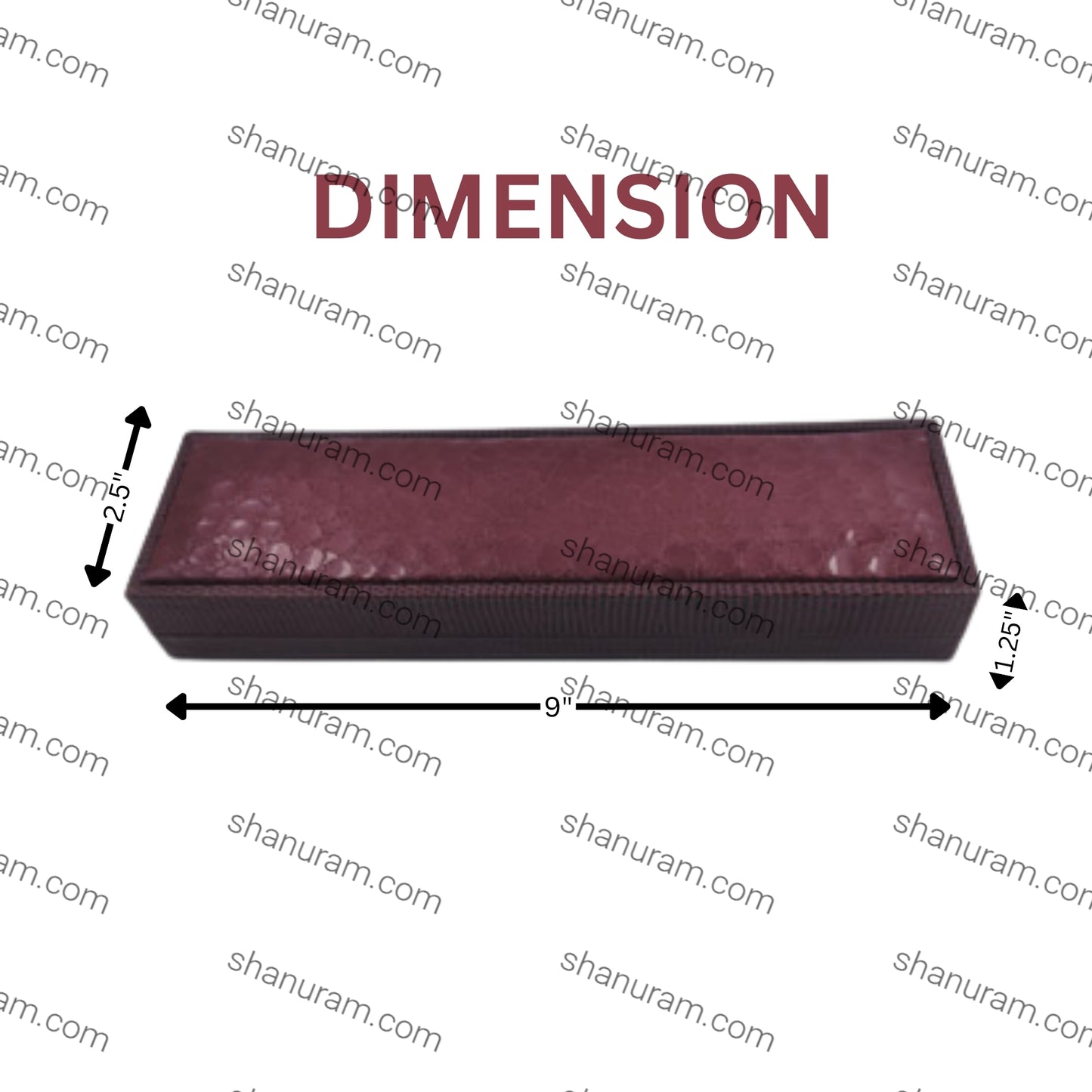 Maroon Crocodile Texture Small Chain Box