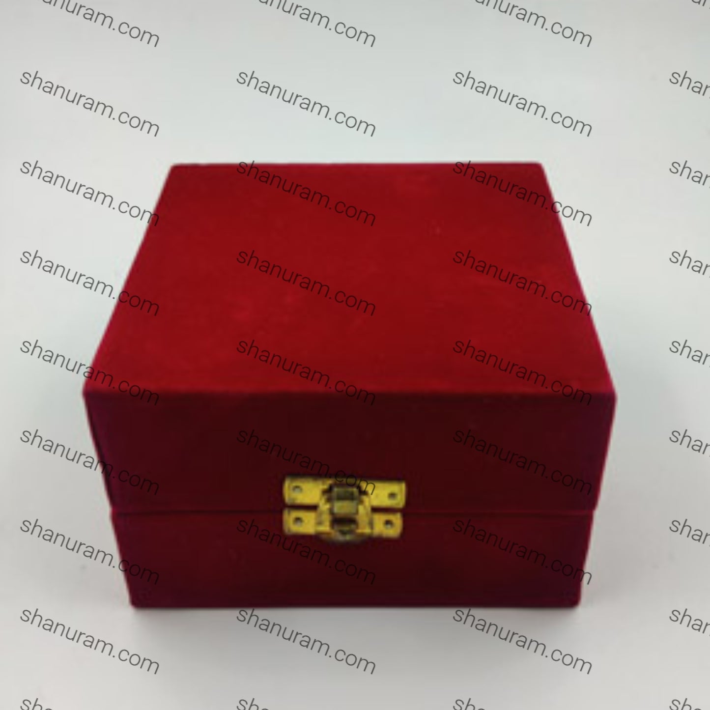 Red Velvet Single Silver Plated Bowl Box