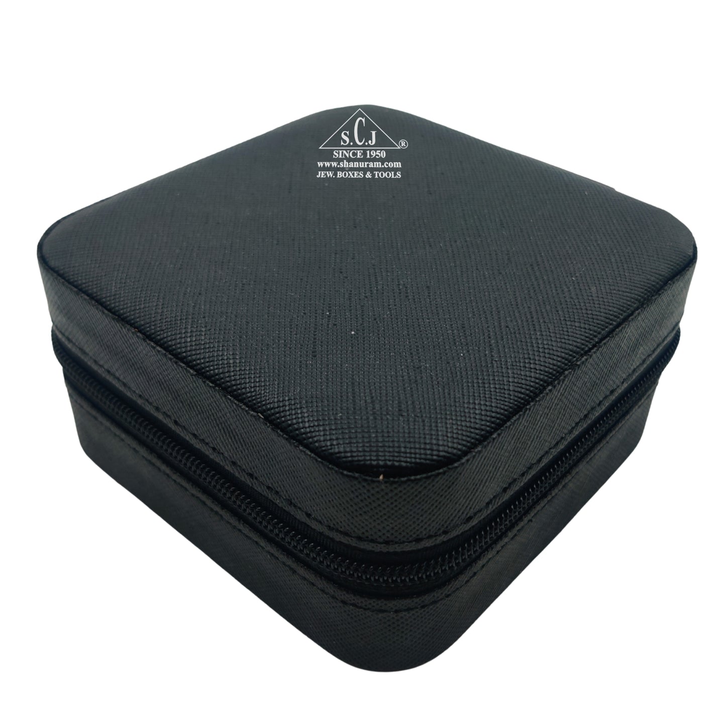 Black Premium Multi-Function Jewellery Organizer Case for Earrings, Chains & Rings