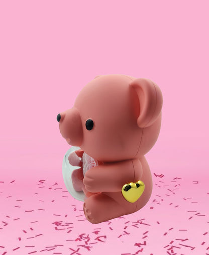 Pink Teddy Bear Rose Ring & Pendant Box, Handmade Ring Box, Engagement Ring Box, Valentine's Ring Box, Cute Keepsafe Box, Birthday Gift Box