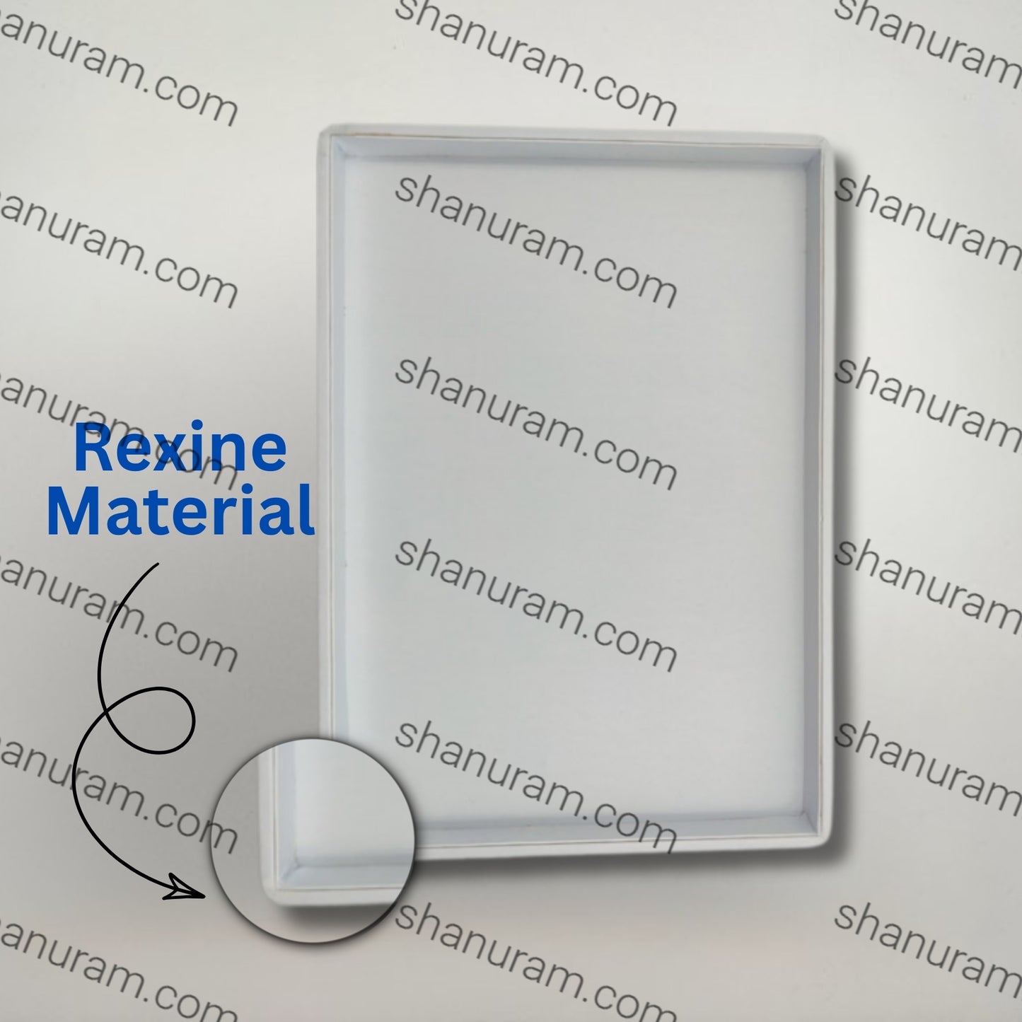 Medium White Rexine Tray