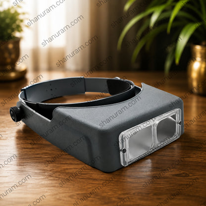 LED Headband Magnifier with LED Light | Adjustable Hands-Free Binocular Magnifying Glass for Jewelry, Electronics, Watch Repair & Crafts