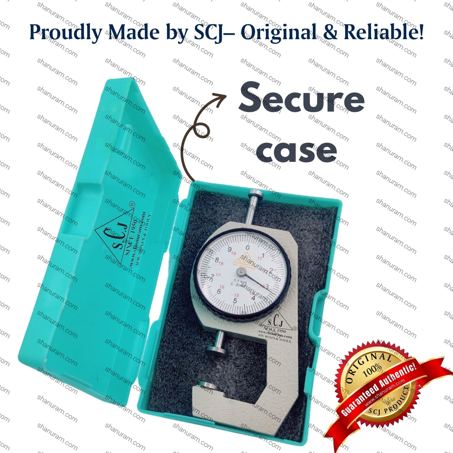 SCJ Dial Thickness Gauge 0-20mm