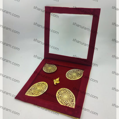 4 coin Fancy with ganesh ji golden coin box
