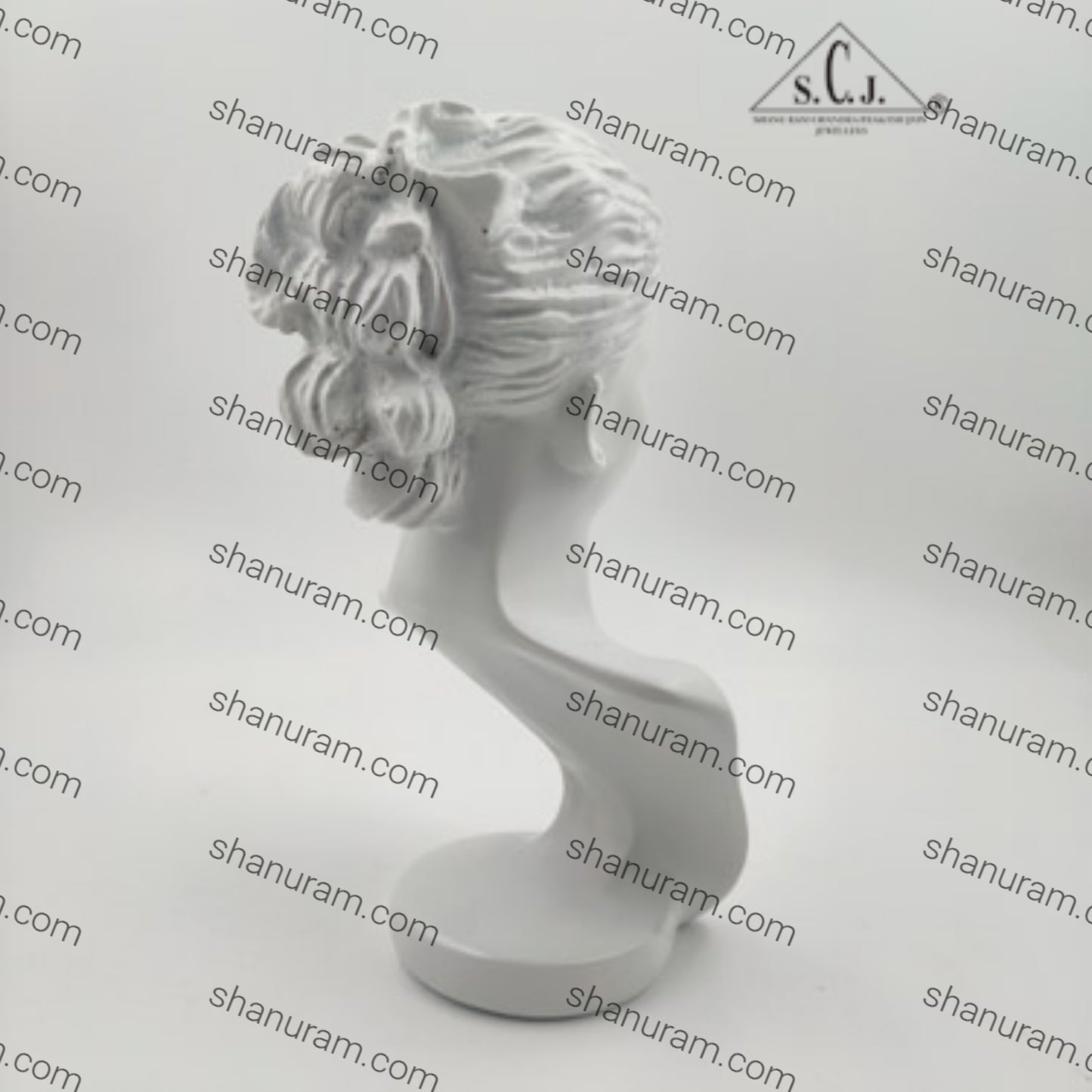 White Resin Figurine Mannequin Model Jewelry Display Rack Counter Display (White), 7"