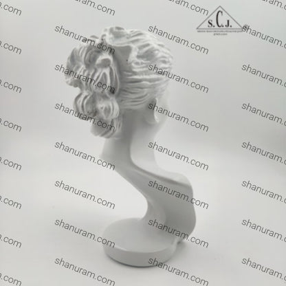White Resin Figurine Mannequin Model Jewelry Display Rack Counter Display (White), 7"