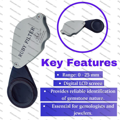 SCJ Foldable Ruby Filter for Emerald & Gemstones Jewellery Identification Tool