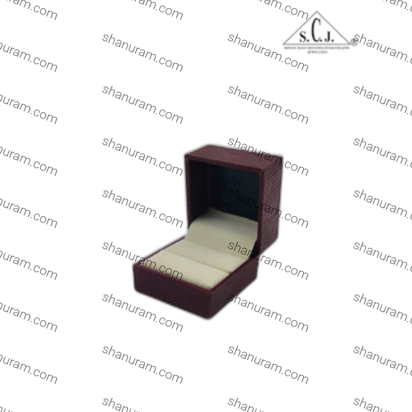 Maroon Crocodile Texture Small Ring Box