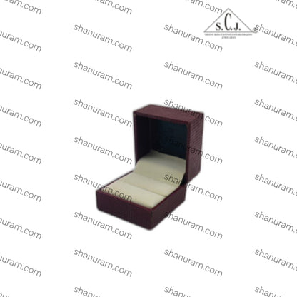 Maroon Crocodile Texture Small Ring Box