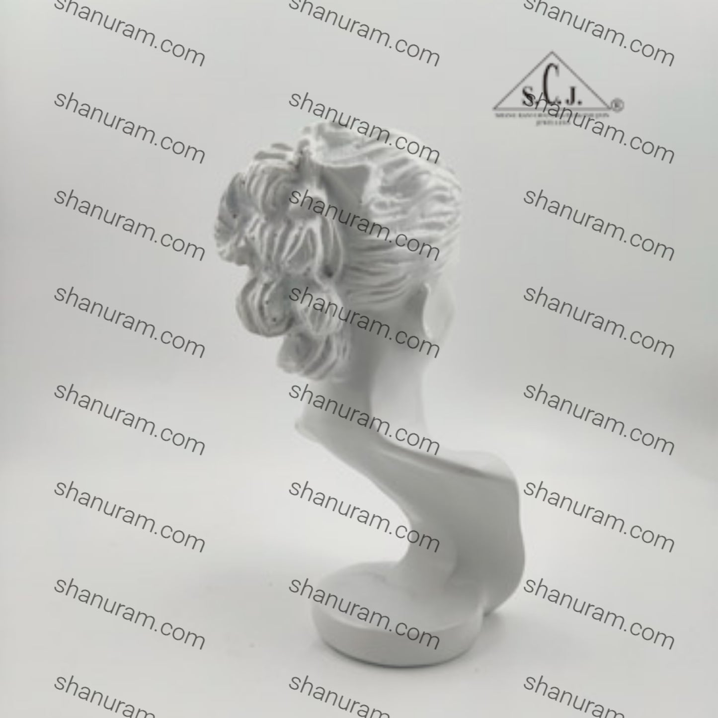 White Resin Figurine Mannequin Model Jewelry Display Rack Counter Display (White), 8"