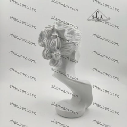White Resin Figurine Mannequin Model Jewelry Display Rack Counter Display (White), 8"
