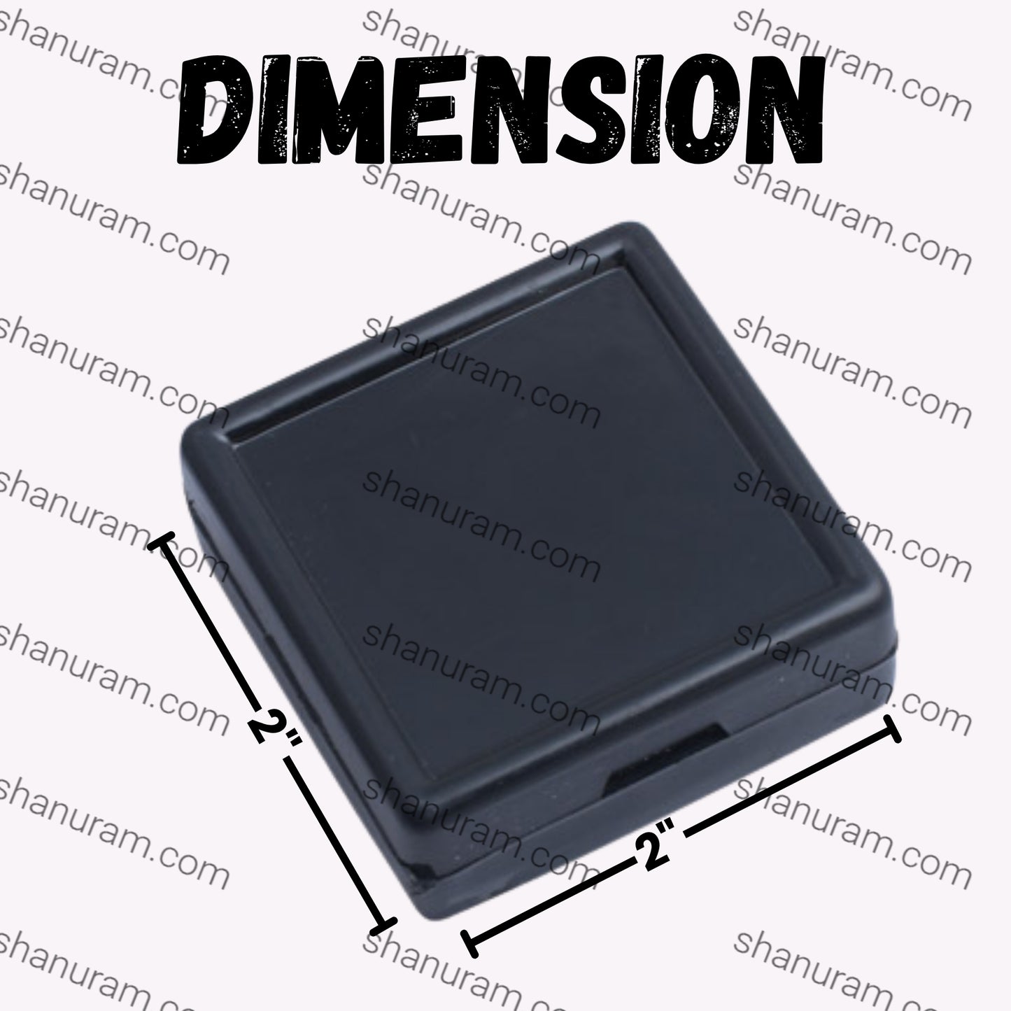Gem Stone Box Black 20 piece/pack 2*2 (inch)