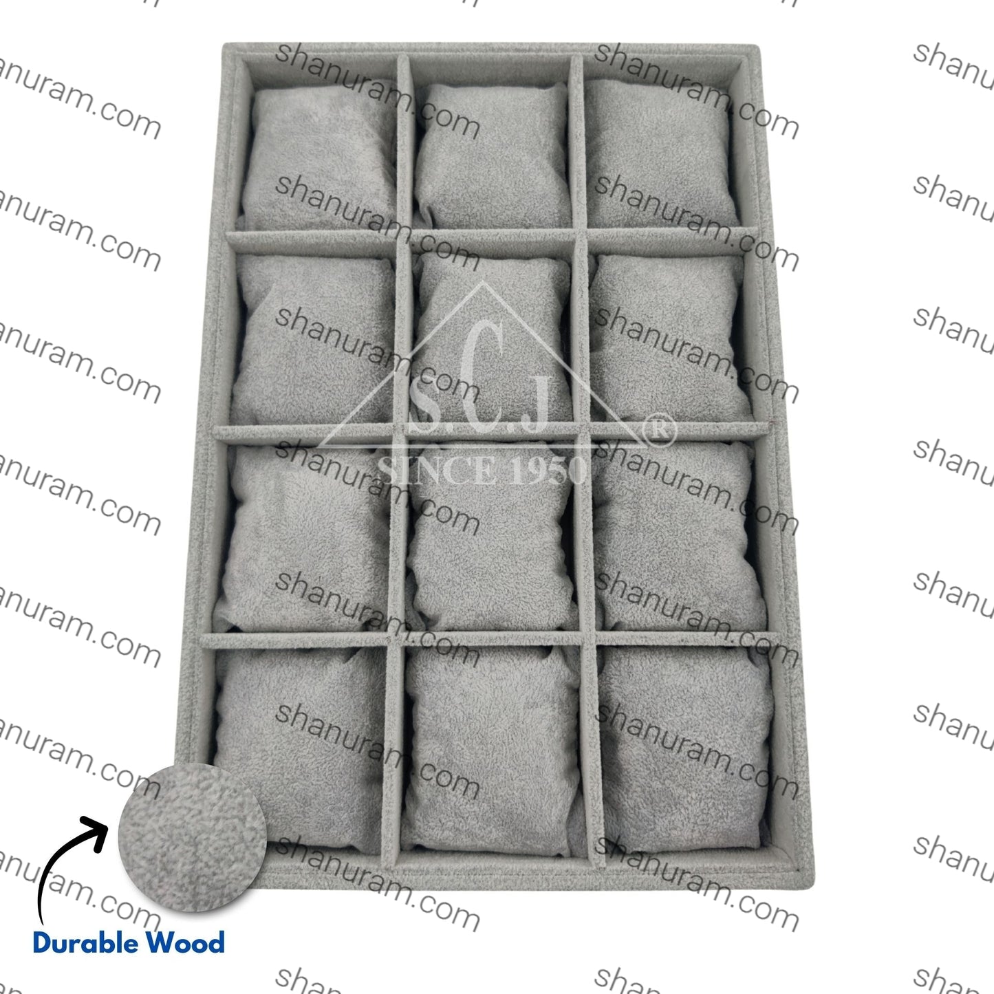 12-Grid Bracelet Jewellery Stock Display Tray